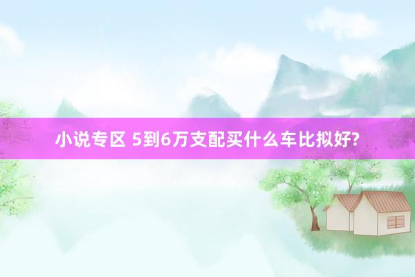 小说专区 5到6万支配买什么车比拟好?