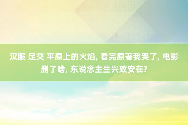 汉服 足交 平原上的火焰， 看完原著我哭了， 电影删了啥， 东说念主生兴致安在?